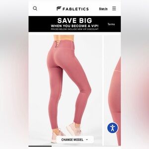 Fabletics Pink High-Waisted Leggings